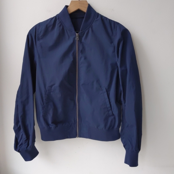 Uniqlo Lightweight Bomber Jacket Navy Blue Women's XS - Picture 6 of 6